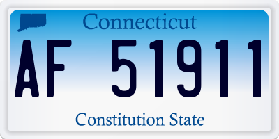CT license plate AF51911