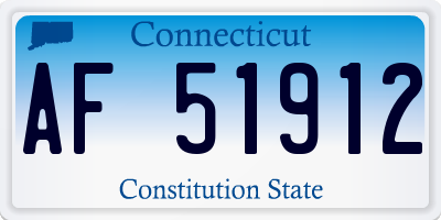 CT license plate AF51912