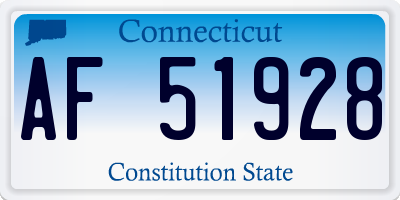CT license plate AF51928