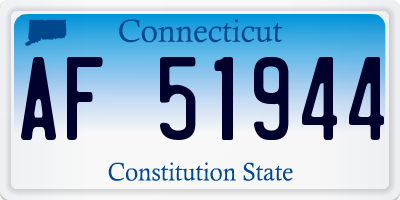 CT license plate AF51944
