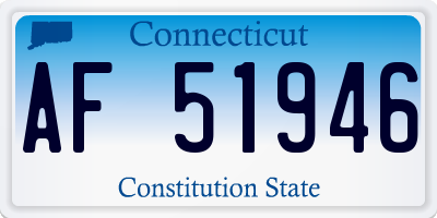 CT license plate AF51946