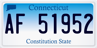 CT license plate AF51952