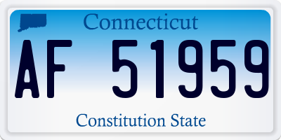 CT license plate AF51959