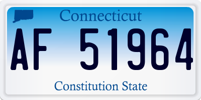 CT license plate AF51964