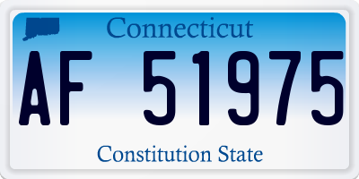 CT license plate AF51975
