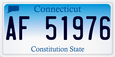 CT license plate AF51976
