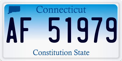 CT license plate AF51979