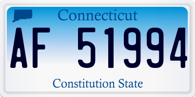 CT license plate AF51994