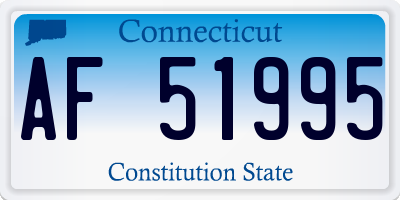 CT license plate AF51995