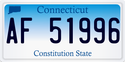 CT license plate AF51996