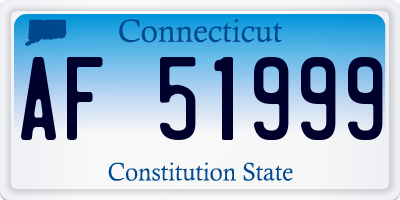 CT license plate AF51999