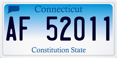 CT license plate AF52011
