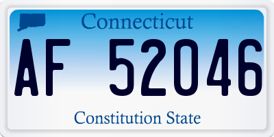CT license plate AF52046