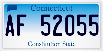 CT license plate AF52055
