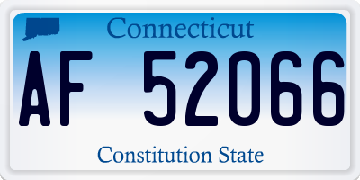 CT license plate AF52066