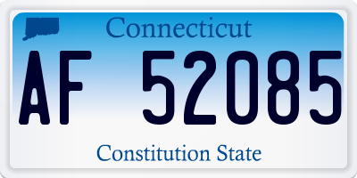 CT license plate AF52085