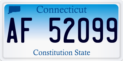 CT license plate AF52099