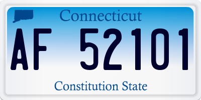 CT license plate AF52101