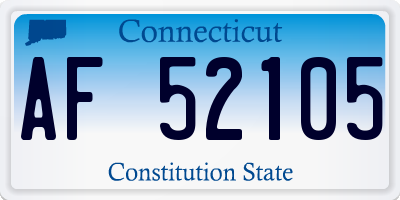 CT license plate AF52105