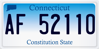 CT license plate AF52110