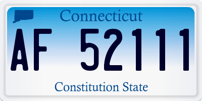 CT license plate AF52111