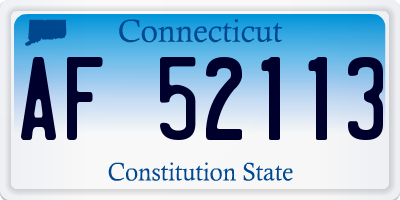 CT license plate AF52113