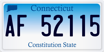 CT license plate AF52115