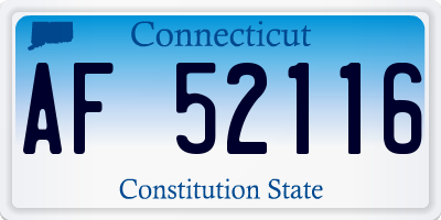 CT license plate AF52116