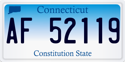 CT license plate AF52119