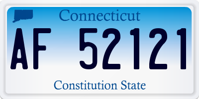 CT license plate AF52121