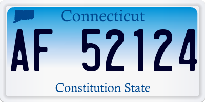 CT license plate AF52124