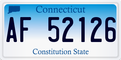 CT license plate AF52126