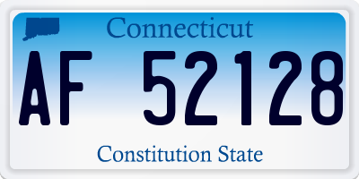CT license plate AF52128