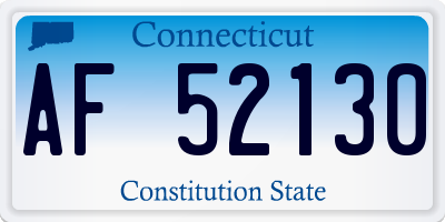 CT license plate AF52130