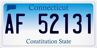 CT license plate AF52131
