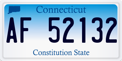 CT license plate AF52132
