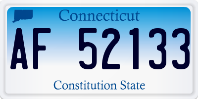 CT license plate AF52133