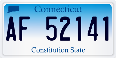 CT license plate AF52141