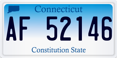CT license plate AF52146