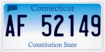CT license plate AF52149