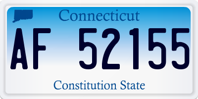 CT license plate AF52155