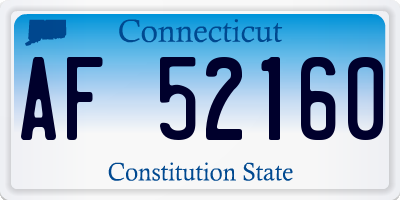 CT license plate AF52160