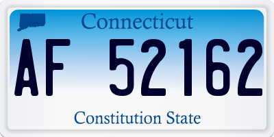 CT license plate AF52162