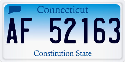 CT license plate AF52163