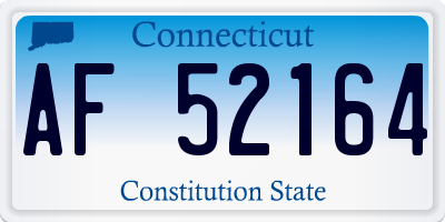 CT license plate AF52164