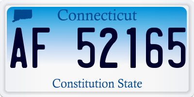 CT license plate AF52165