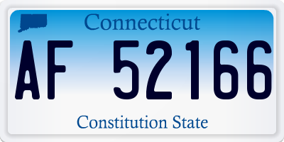 CT license plate AF52166
