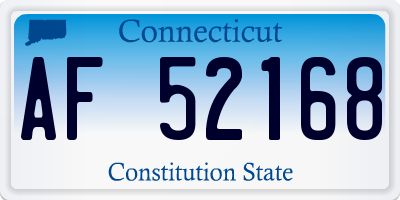 CT license plate AF52168