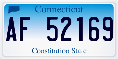 CT license plate AF52169