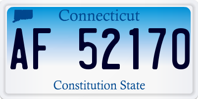 CT license plate AF52170